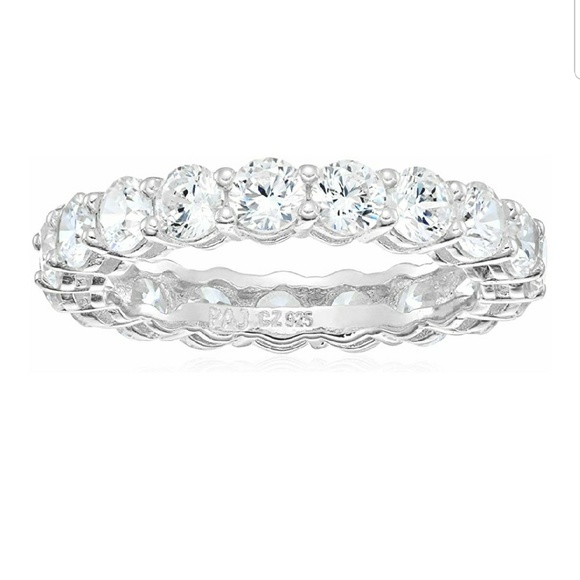 18k Eternity Swarovski diamond ring - Picture 3 of 10